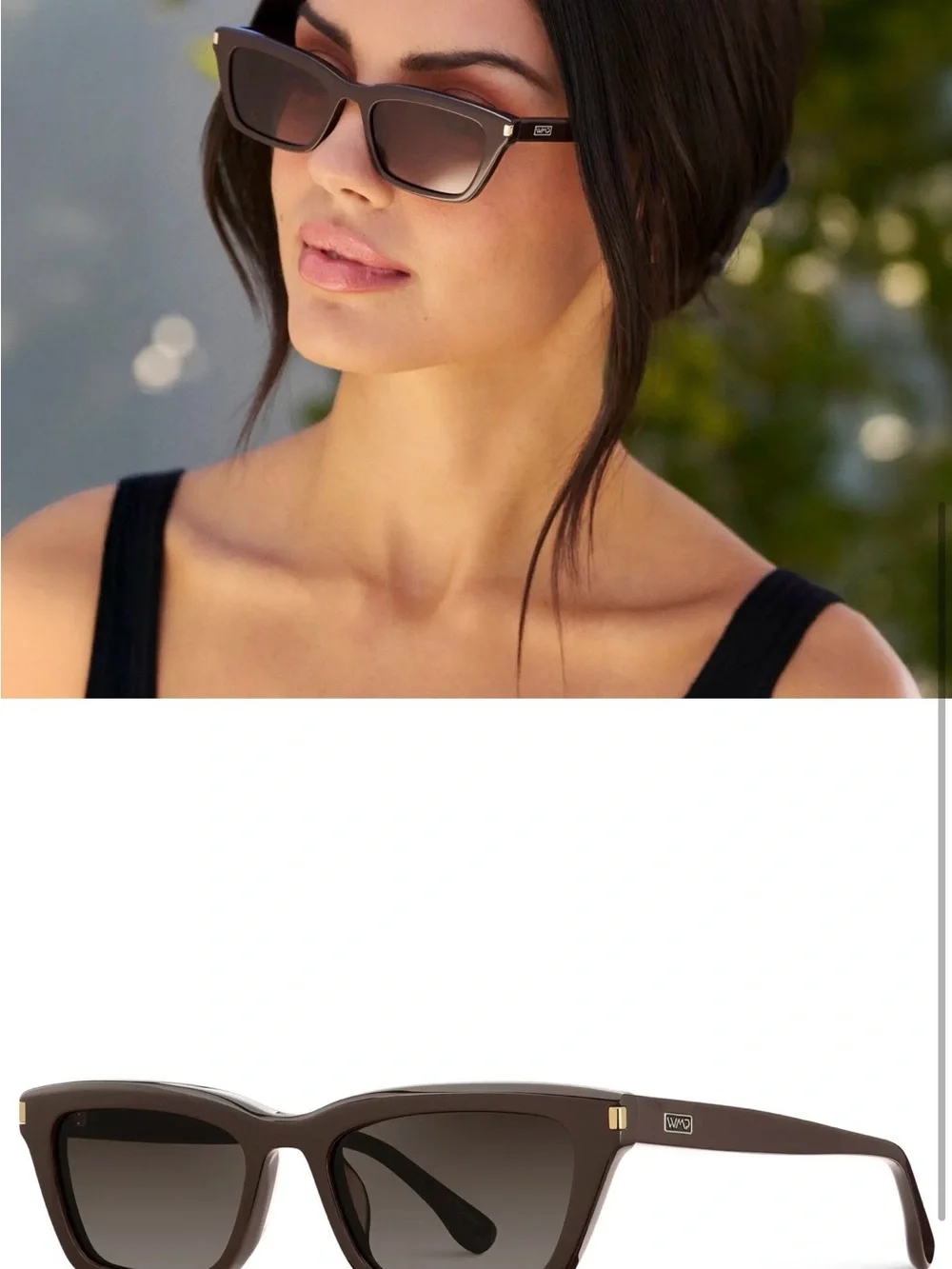 Wmp Eyewear brown rectangular